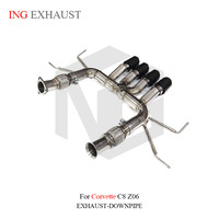 Tuyau d'échappement en acier inoxydable ING Catback pour Corvette C8 Z06 sans soupape d'échappement, haute performance, accessoires de réglage automobile