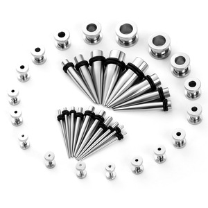 Joyería para el cuerpo de acero inoxidable con 36 juegos de brocas cónicas para perforación de orejas, para niños, bodas y compromisos - Product Image 1