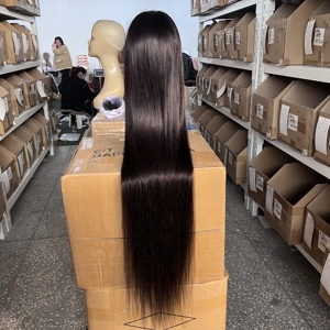 Peluca de cabello humano liso de 13x6 y 30 pulgadas, postizo de encaje Frontal <span class=keywords><strong>Hd</strong></span>, pelo virgen sin procesar, pelo fino de 40 pulgadas, venta al por mayor - Product Image 2