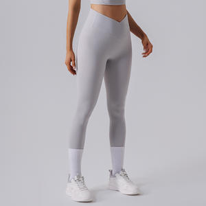RUIQUWIN Pantalon de fitness doux et respirant taille haute pour femmes Pantalon de survêtement d'entraînement à séchage rapide pour la course à pied Leggings de yoga Taille élastique - Product Image 4