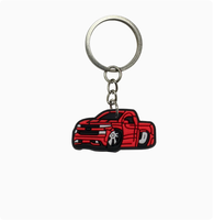 Porte-clés tendance en PVC en forme de dessin animé sur le thème des courses, best-seller transfrontalier, accessoire cadeau