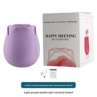 Best-seller Vibromasseur Rose pour Femmes - Jouet pour adultes en silicone sans fil en forme de fleur, 10 fréquences, étanche IPX4, rechargeable par USB, 40