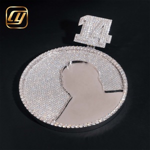 Pendentif CHOYUE en argent sterling 925 personnalisé avec diamant de laboratoire, bijoux hip-hop, pendentif photo en diamant de laboratoire, pendentif Iced Out pour homme - Product Image 6