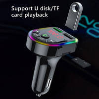 F5 Pemutar Mp3 Harga Terjangkau Bluetooth 5.0 Transmitter FM Mobil Dengan Charger Mobil 3.1A