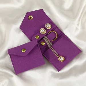 Pochette d'emballage de luxe en microfibre de haute qualité avec logo personnalisé pour bracelets et bagues, conteneur à bijoux - Product Image 5