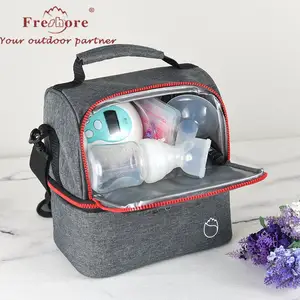 Isolierte Standard Größe Baby Flasche Brust Milch Kühler Tote Tasche