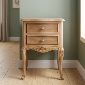 French Louis Night Stand <b>Bedside</b> <b>Table</b> Solid Wood Mahogany European Style Natural Walnut Color for Bedroom Furniture Home Hotel - Product Image 3