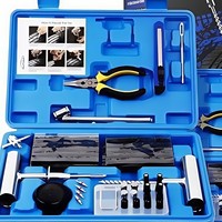 Kit de Herramientas de Reparación de Neumáticos de Coche y Motocicleta de Metal de 68 Piezas, Compatible con Aspiradoras OLIVER, Portátil, 1250g, 1 Año de Garantía
