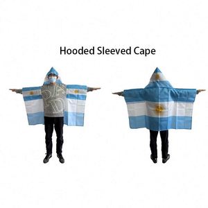 Capa con Capucha y Mangas de Poliéster con Diseño de Bandera Nacional para Protección contra la Lluvia, Personalizada, en Oferta, para Aficionados al Fútbol que Animan a Estados Unidos, Canadá y México - Product Image 4