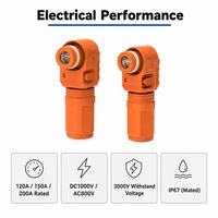 Connecteur 1 broche UL94-V0 ignifuge et étanche IP67 pour système de batterie BESS ESS, idéal pour les applications énergétiques renouvelables