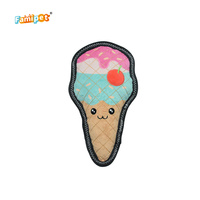 Famipet Fabricant Personnalisé En Gros Nouveau Plat Crème Glacée Gâteau Conception Doux Peluche Froissée En Peluche Chiot Jouet Pet Chien Jouet Grinçant