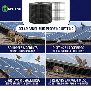 Barrière de protection en PVC noir pour panneaux solaires contre les pigeons et les écureuils - Product Image 2