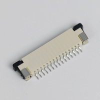 Conector FPC de 1.0 mm de paso, horizontal, SMT, contacto superior, inferior, vertical, 4-30 pines, 2.5 mmH, PCB flexible, tipo pull-type