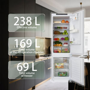 MDRF250WEBI 238L Réfrigérateur <span class=keywords><strong>encastrable</strong></span> sans givre avec panneau numérique Réfrigérateur congélateur à refroidissement rapide multi-débit d'air - Product Image 3