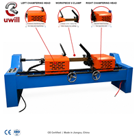 Machine à chanfreiner les extrémités de tiges et tubes métalliques à double tête 80, à chargement manuel et alimentation non automatique, pour chanfreinage et ébavurage