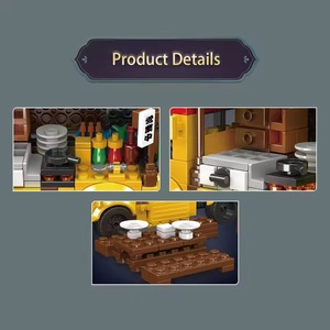 Khuôn Vua 24064 di động Ramen giỏ hàng Xe mô hình khối xây dựng xe đồ chơi xây dựng khối xây dựng đồ chơi cho trẻ em - Product Image 3