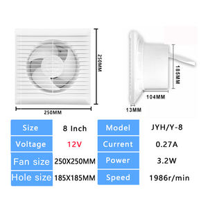 Açık GÜNEŞ PANELI <span class=keywords><strong>fan</strong></span> seti egzoz <span class=keywords><strong>fan</strong></span>ı DC 12V 8 inç tavuk kümesi için köpek evi - Product Image 2