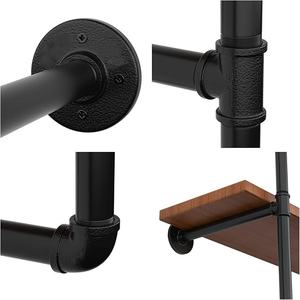 Soportes de Estantería de Tubo de Hierro Industriales, Estantes de Tubo DIY para Montar en la Pared Estilo Rústico para Cocina, Decoración de Sala de Estar y Estantería de Bar - Product Image 5