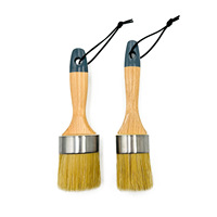Ensemble de pinceaux de peinture de meubles de 5 pièces pinceaux ronds en cire de craie avec manche en bois