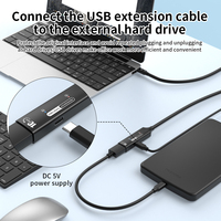 Cable de Extensión USB 3.2 Gen 2 Xput Long Active, Transferencia de Datos de 10 Gbps, Carga Rápida de 5 A, Tipo C, Chapado en Oro, Alimentación Adicional para Computadora