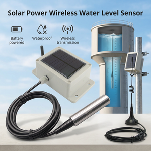 Sonde de niveau d'eau sans fil à énergie solaire, sonde capacitif, étanche, en métal, pour surveillance de réservoir industriel - Product Image 1