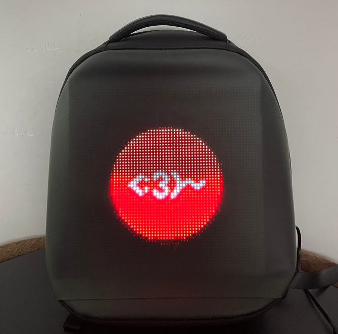 Rave Neon Bendable Led Programmable Screen Backpack Smart APP Controlled Outside Waterproof Sport Bag