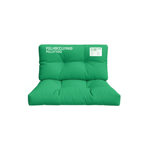 Cojín de tela para paleta verde 31.5x15.7x4.7 para exterior, resistente al agua, acolchado, para todas las estaciones - Product Image 1