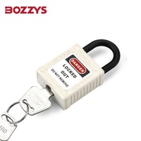 Cadenas de sécurité à clé unique BOZZYS OEM Factory Loto, anse en nylon de 6 mm de diamètre (25 mm de longueur), certifié ISO/CE, garantie 1 an - Lockout