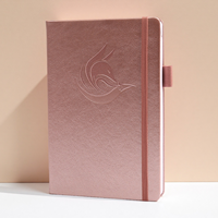 Carnet de notes personnalisé A5 avec logo, en cuir, avec élastique, couverture rigide, agenda, journal, bloc-notes