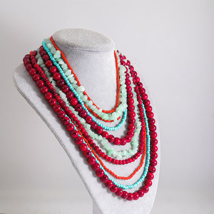 Gargantilla de cuentas de colores hecha a mano Bohemia con piedra, accesorio de fiesta elegante para mujer, regalo perfecto, joyería de vacaciones - Product Image 3