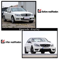 Kits de pare-chocs avant et arrière pour voiture W204, look agressif, style C63, kits de carrosserie complets pour Mercedes Benz W204 2008-2010, style AMG