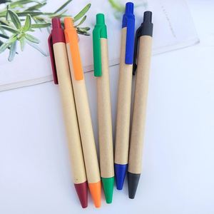 Ys865 Custom Logo Printed Recyclable Kraft Paper Ballpen Corporate Business Activity <b>Gift</b> Cardboard <b>Pen</b> for Promotion - Product Image 4