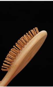 Fabricant de produits de soin des cheveux bouclés, vente en gros, femmes, filles, brosse à cheveux en <span class=keywords><strong>bambou</strong></span> naturel portable, coussin, brosse à cheveux en bois, massage - Product Image 2