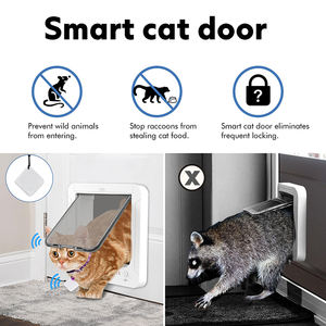 Porte-chat intelligente d'usine <span class=keywords><strong>pour</strong></span> porte intérieure et extérieure <span class=keywords><strong>pour</strong></span> chat à <span class=keywords><strong>puce</strong></span> électronique avec collier RFID activé portes <span class=keywords><strong>pour</strong></span> chat à ouverture automatique - Product Image 6