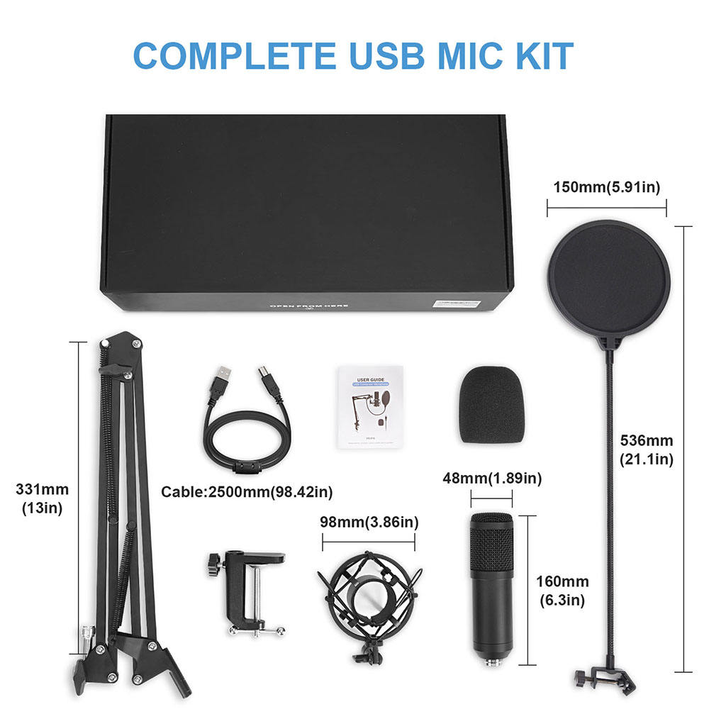 Best Cheap Professional USB Studio Recording Condenser Microphone for  Singing Room