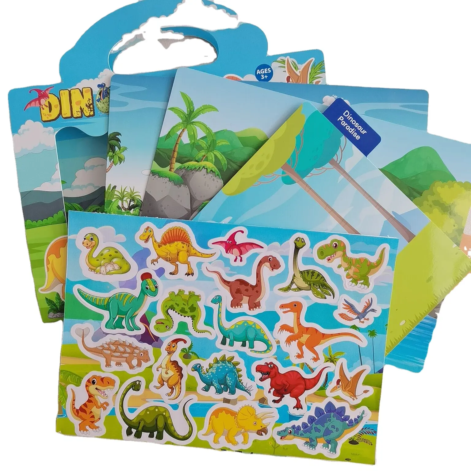 I più nuovi disegni Eco friendly Children Activity sticker per bambini PUZZLE fai da te giocattoli 3 disegni regalo libro adesivo riutilizzabile