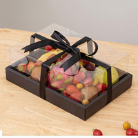 Carpeta de PVC Transparente Rectangular para Exhibición de Postres, Sushi y Pasteles, con Laminado Mate, Materiales Reciclados, Personalizable