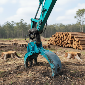 Grappin à griffes hydraulique certifié CE <span class=keywords><strong>pour</strong></span> <span class=keywords><strong>mini</strong></span>-excavatrice, grappin forestier <span class=keywords><strong>pour</strong></span> bois - Product Image 1