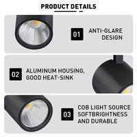 Ecolux Spot Led - Sistema de Iluminación Fácil de Regulación, Nuevo, 3 COB de Alta Potencia, 5000k, 45w, Cable de Aluminio ETL, 10w, 30w, 360, Iluminación Móvil sobre Riel