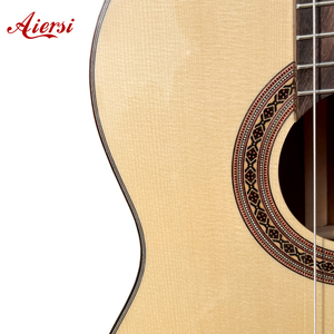Aiersi, fábrica de China, tapa de abeto sólido hecha a mano de alta calidad con <span class=keywords><strong>guitarra</strong></span> clásica trasera <span class=keywords><strong>y</strong></span> lateral Santos - Product Image 2