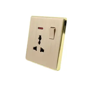 China online sale european-style light luxury log texture one open more than three holes with USB electric button switch wall