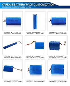แบตเตอรี่ลิเธียมคุณภาพสูงแบบชาร์จได้ 7.4v ชุดแบตเตอรี่ลิเธียม 18650 2s 2600mah 500-Cycle ทรงกระบอก - Product Image 4