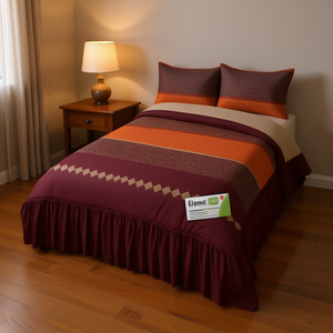 Edredón Doble Joy Cafe con 2 Cojines, Relleno de Plumón a Rayas, Estilo Tradicional, para Uso en el Hogar en Todas las Estaciones - Product Image 2