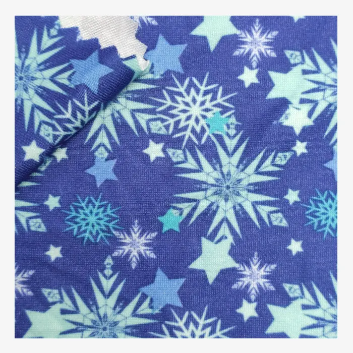 Chinese factory custom printing 93% Polyester 7% Spandex jersey printed fabric for dress