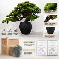 Bonsaï artificiel de pin haut et moderne en pot, plante de pin artificielle ultra réaliste pour la décoration intérieure de salon de luxe
