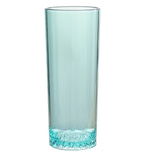 With Crystal Design Unbreakable 6oz Plastic Straight Cup Polycarbonate clear Water Shooter Cup Drinking Cup
