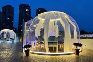 <span class=keywords><strong>Yourte</strong></span> en plastique transparente de luxe de jardin extérieur pour diner/café - Product Image 4