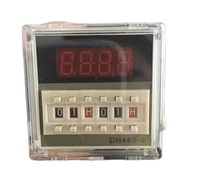 Relay Timer Siklus Tertutup Kampa DH48S-S, Timer Digital LCD Tunda Elektrik 0.1S-99 Jam, DC12V 24V
