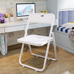 Chaise pliante empilable avec cadre en métal, chaise de bureau pour usage domestique et extérieur, pour adultes, étudiants, dortoir - Product Image 4