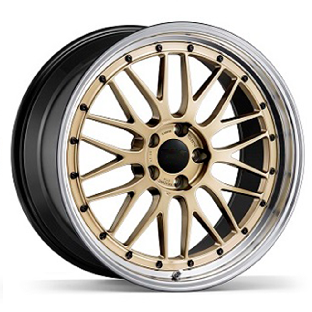 Gold disk and Black Bright Diamond-cut rim